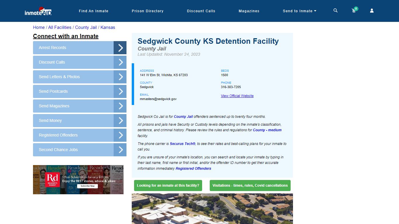Sedgwick County KS Detention Facility - Inmate Locator - Wichita, KS