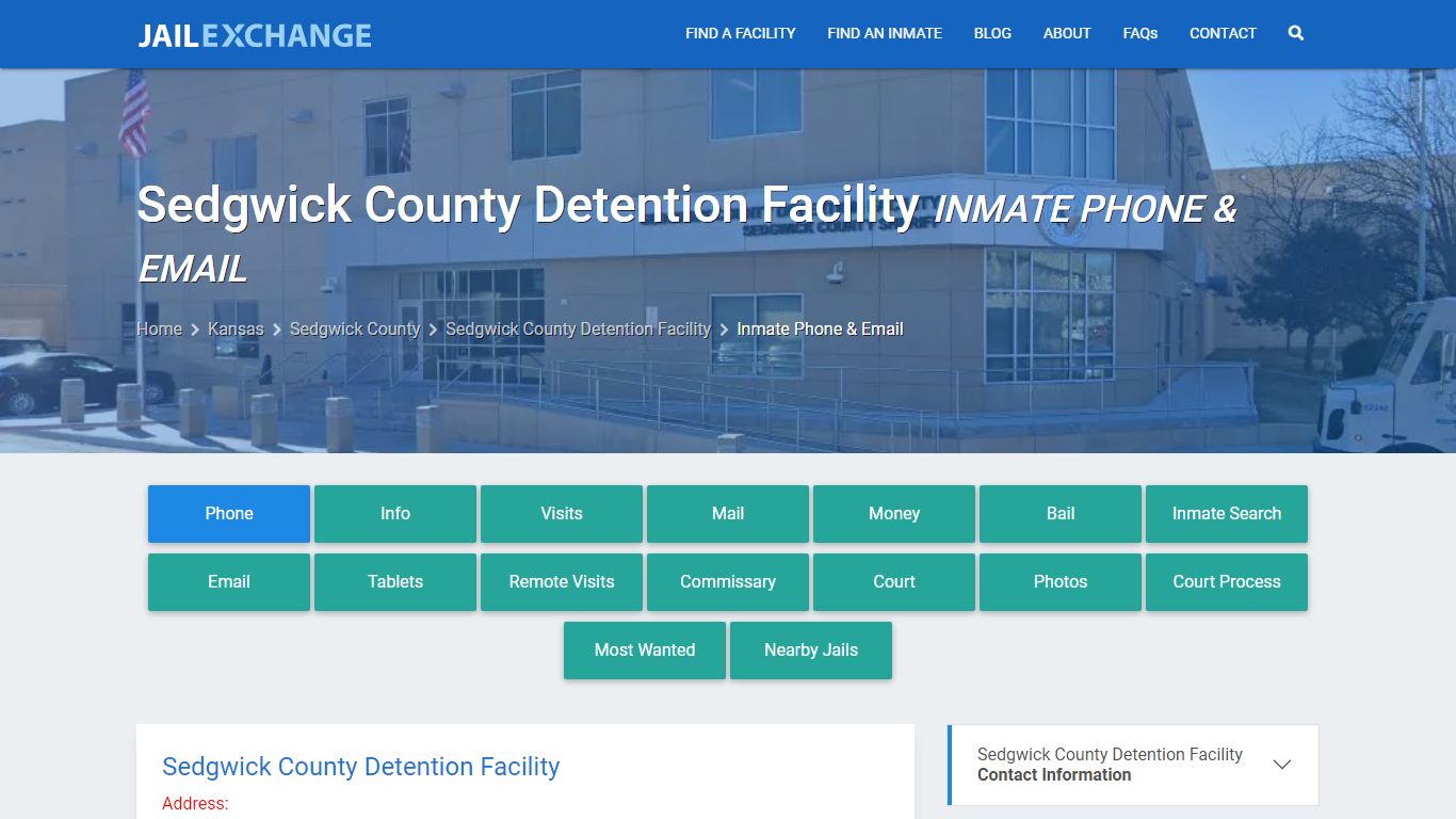 Inmate Phone - Sedgwick County Detention Facility, KS - Jail Exchange